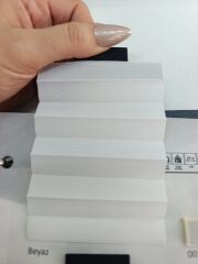Beyaz Plise Perde (diamond)