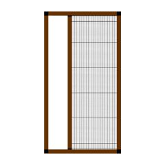 Pileli Sineklik Pencere  Koyu Kahverengi