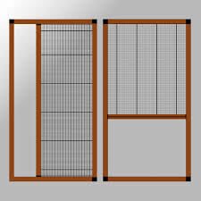 Pileli Sineklik Pencere  Açık kahverengi