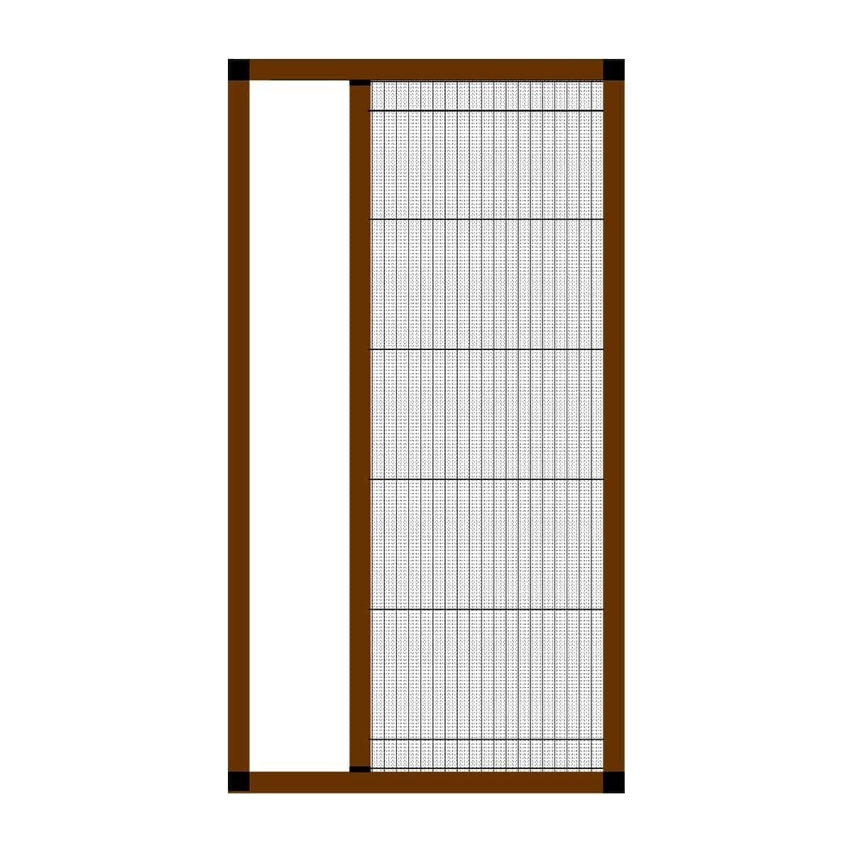 Koyu Kahverengi Plise Kapı Sinekliği