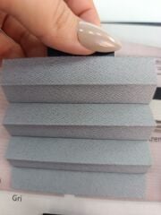 Gri  Plise Perde (blackout)